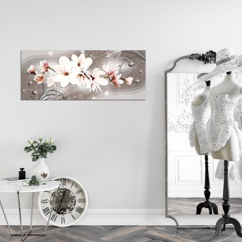 Runa Art Wandbild Landschaft 100 x 40 cm Modern Bild auf Vlies Leinwand Blau Wohnzimmer Schlafzimmer Büro Natur 006212a