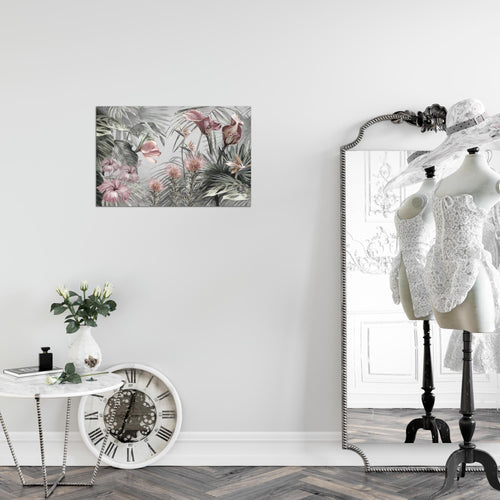 Runa Art Bild Blumen Modern Wandbilder Wohnzimmer 1 Teilig - Made In Germany - Vintage Natur Grau Flur 043315c
