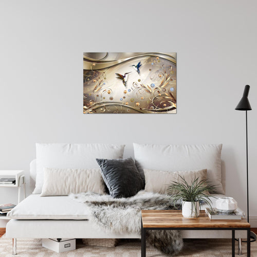 Runa Art Bild Vintage Vogel Modern Wandbilder Wohnzimmer Schlafzimmer 1 Teilig - Made In Germany - Abstrakt Biege Braun Flur 038315a