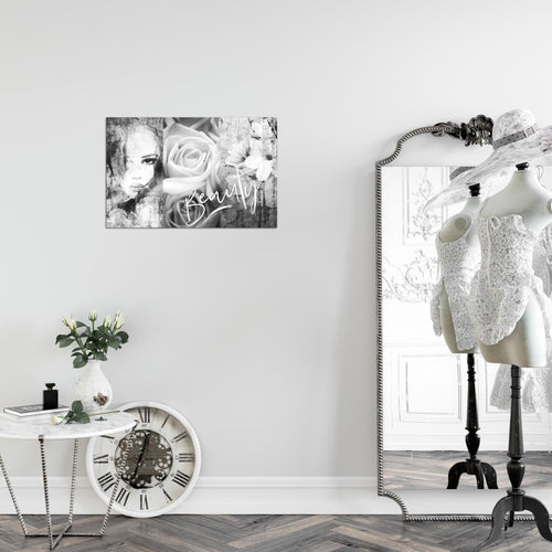 Runa Art Bild Blumen Vintage Modern Wandbilder Wohnzimmer 1 Teilig - Made In Germany - Frau Bunt Flur 039315c