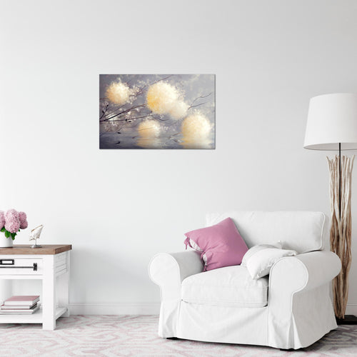Runa Art Bild Pusteblumen Modern Wandbilder Wohnzimmer Schlafzimmer 1 Teilig - Made In Germany - Abstrakt Grau Beige Flur 044215a