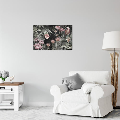 Runa Art Bild Blumen Modern Wandbilder Wohnzimmer 1 Teilig - Made In Germany - Vintage Natur Grün Flur 043315b