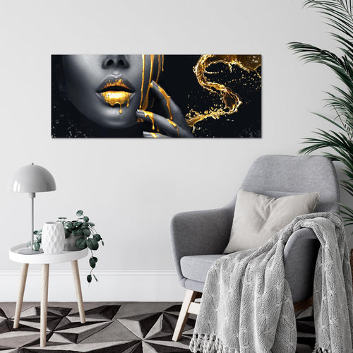 Runa Art Wandbild Abstrakt 100 x 40 cm Modern Bild auf Vlies Leinwand Grau Wohnzimmer Schlafzimmer Büro Minimalismus 041512a