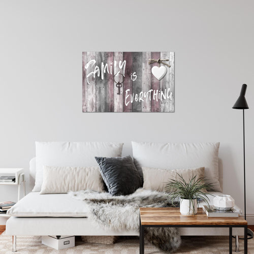 Runa Art Bild Home Abstrakt Modern Wandbilder Schlafzimmer Wohnzimmer 1 Teilig - Made In Germany - Holz Grau Rosa Flur 040215c