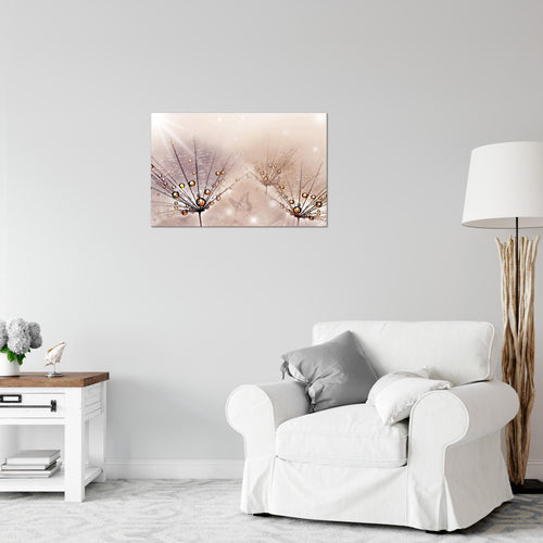 Runa Art Bild Pusteblume Modern Wandbilder Wohnzimmer Schlafzimmer 1 Teilig - Made In Germany - Natur Rosa Flur 016915a
