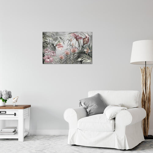 Runa Art Bild Blumen Modern Wandbilder Wohnzimmer 1 Teilig - Made In Germany - Vintage Natur Grau Flur 043315c