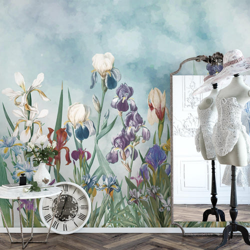 Novart Fototapete Dschungel 396 x 280 cm Wandtapete Blätter Blumen Grün Wohnzimmer Schlafzimmer - N9129012a