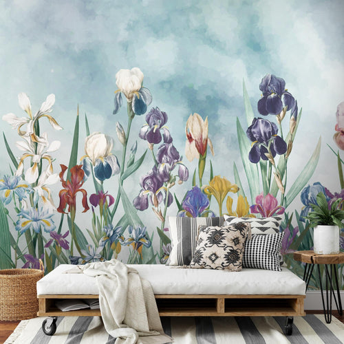 Novart Fototapete Dschungel 396 x 280 cm Wandtapete Blätter Blumen Grün Wohnzimmer Schlafzimmer - N9129012a