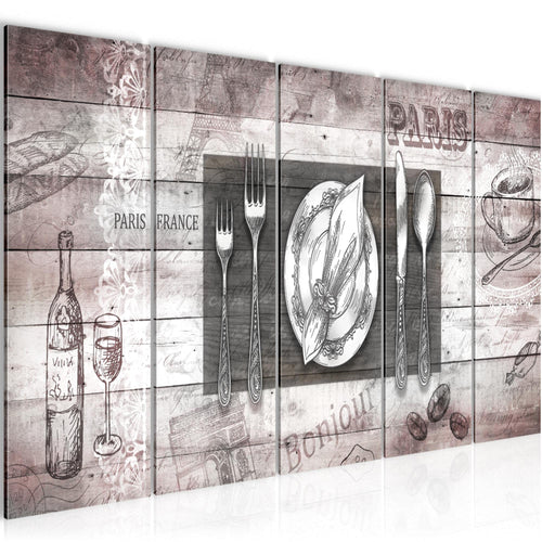 Runa Art Bild Küche Abstrakt Wandbilder auf Vlies Leinwand 5 Teilig Wanddekoration Esszimmer Küchenbilder 038156b