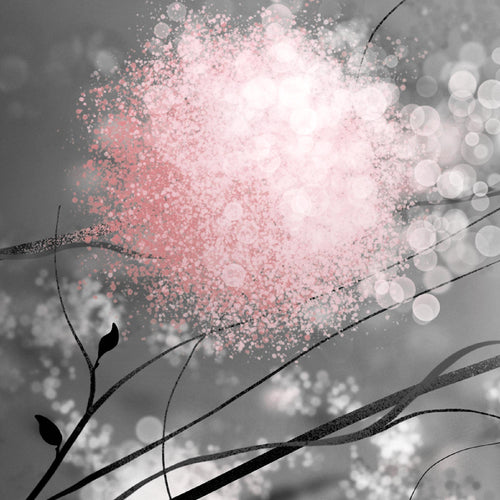 Runa Art Wandbilder Pusteblumen Bild XXL Wohnzimmer Schlafzimmer Grau Rosa Abstrakt 120 x 80 cm 3 Teilig 044231b