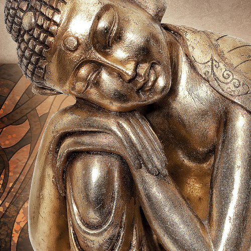 Runa Art - Bilder Buddha Zen 200 x 100 cm 5 Teilig XXL Wanddekoration Design Beige 041351c