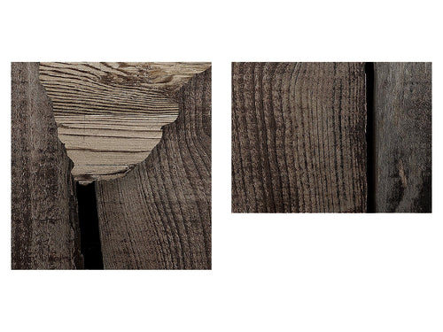 Runa Art Wandbild Weltkarte 1 Teilig 100 x 40 cm Modern Bild auf Vlies Leinwand Holzoptik Büro Wohnzimmer Beige Braun 035012b