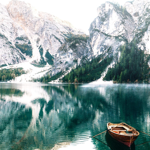 Novart AUFHÄNGFERTIG - Wandbilder Set Landschaft See Berge Grün - Wohnzimmer Bild XXL N020836a