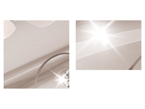 Runa Art Wandbild Blumen Abstrakt 1 Teilig 100 x 40 cm Modern Bild auf Vlies Leinwand Diamant Wohnzimmer Beige Braun 035312b