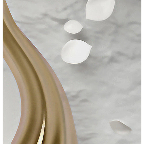 Runa Art Wandbild XXL Blumen Wohnzimmer Schlafzimmer 200 x 80 cm Weiss Gold 5 Teilig - Made in Germany - 039755a