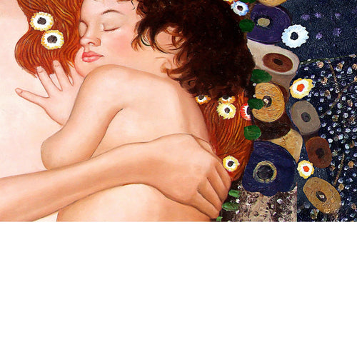 Runa Art Bild Gustav Klimt Mutter und Kind Wandbilder auf Vlies Leinwand 5 Teilig Wanddekoration Wohnzimmer 700256a