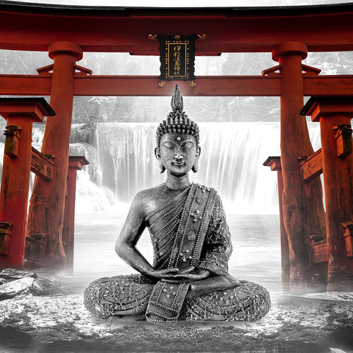 Runa Art Bild Feng Shui Buddha Wandbilder auf Vlies Leinwand 5 Teilig Wanddekoration Wohnzimmer Schlafzimmer 036456c