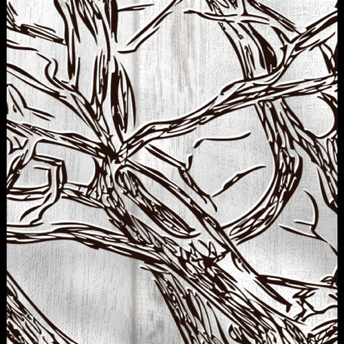 Runa Art - Bilder Baum Abstrakt 200 x 100 cm 5 Teilig XXL Wanddekoration Design Schwarz Weiss 039951b