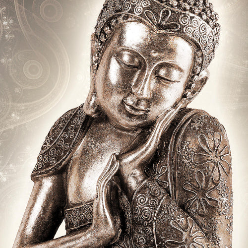 Runa Art Wandbild XXL Buddha Zen Wohnzimmer Schlafzimmer 200 x 80 cm Braun 5 Teilig - Made in Germany - 041655a