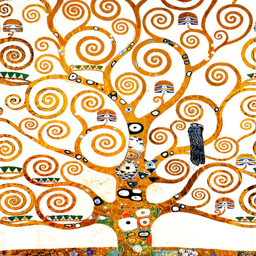 Runa Art Bild Gustav Klimt Baum des Lebens Wandbilder auf Vlies Leinwand 5 Teilig Wanddekoration Wohnzimmer 700056a