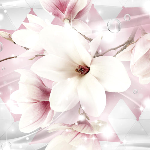 Runa Art - Bilder Blumen Magnolien 200 x 100 cm 5 Teilig XXL Wanddekoration Design Rosa 017051a