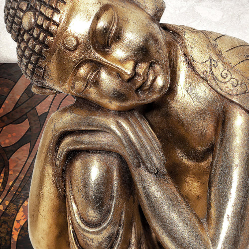 Runa Art - Bilder Buddha Zen 200 x 100 cm 5 Teilig XXL Wanddekoration Design Beige 041351c