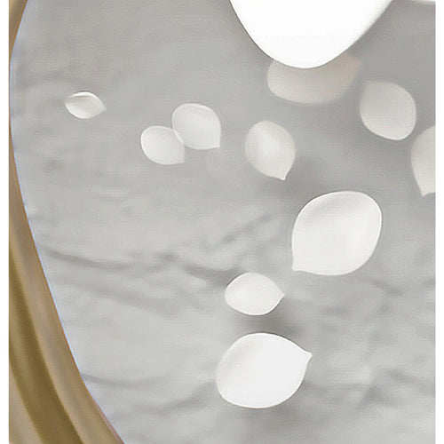 Runa Art Wandbilder Blumen 5 Teilig Bild auf Vlies Leinwand Deko Wohnzimmer Abstrakt Baum Weiss Gold 039752a