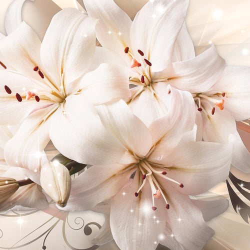 Runa Art - Bilder Blumen Pflanzen 200 x 100 cm 5 Teilig XXL Wanddekoration Design Natur Beige 020151a
