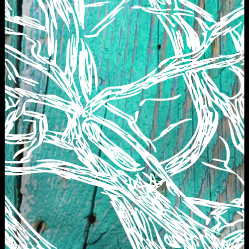 Runa Art Bild Wohnzimmer Baum Abstrakt 5 Teilig Holzmotiv Türkis Grau Wandbilder auf Vlies Leinwand 039953c