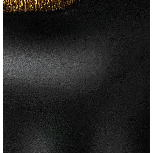 Runa Art Wandbild Frau Gesicht Lippen 100 x 40 cm Modern Bild auf Vlies Leinwand Kosmetik Fashion Wohnzimmer Schlafzimmer Schwarz Gold 042112c