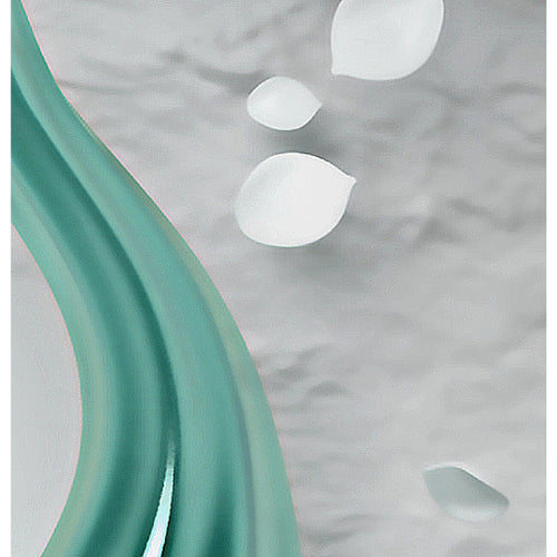 Runa Art Wandbild XXL Blumen Wohnzimmer Schlafzimmer 200 x 80 cm Weiss Türkis 5 Teilig - Made in Germany - 039755b