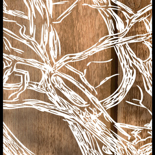 Runa Art - Bilder Baum Abstrakt 200 x 100 cm 5 Teilig XXL Wanddekoration Design Beige Braun 039951a