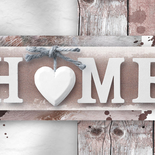 Runa Art - Bilder Love 200 x 100 cm 5 Teilig XXL Wanddekoration Design Zuhause Weiß 504551b