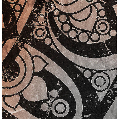 Runa Art Bild Mandala Abstrakt Modern Wandbilder Wohnzimmer Schlafzimmer 1 Teilig - Made In Germany - Kupfer Beige Braun Flur 040115c