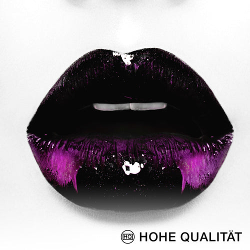 Novart Wandbilder Set Fashion Schwarz Weiss Violett - KEIN EXTRA RAHMEN BENÖTIGT -  Modern Deko  - Wohnzimmer Mädchen Teenager N002263c