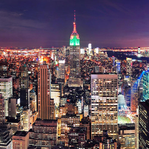 Runa Art Bild New York Skyline Wandbilder auf Vlies Leinwand 5 Teilig Wanddekoration Wohnzimmer Büro 036256a