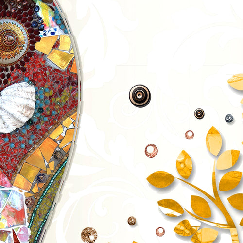 Runa Art - Bilder Gustav Klimt - Baum des Lebens 120 x 40 cm 3 Teilig Wandbild auf Vlies Leinwand Bunt Mehrteilig Modern 004633a