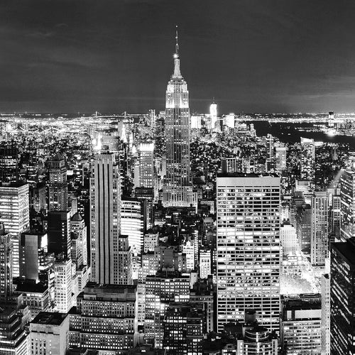 Runa Art Wandbilder New York Skyline Bild XXL Wohnzimmer Büro Schwarz Weiss Amerika NY 120 x 80 cm 3 Teilig 036231c