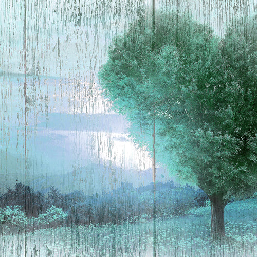Runa Art Bild Wohnzimmer Schlafzimmer Herbst Vintage 5 Teilig Baum Herz Türkis Wandbilder auf Vlies Leinwand 606553b