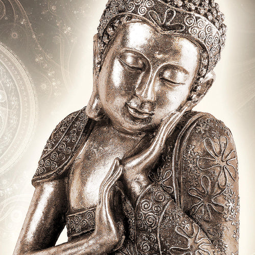 Runa Art Wandbilder Buddha Zen Bild XXL Wohnzimmer Schlafzimmer Braun Feng Shui 120 x 80 cm 3 Teilig 041631a