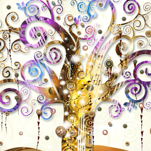 Runa Art - Bilder Gustav Klimt Baum des Lebens 200 x 100 cm 5 Teilig XXL Wanddekoration Design Bunt 003051a