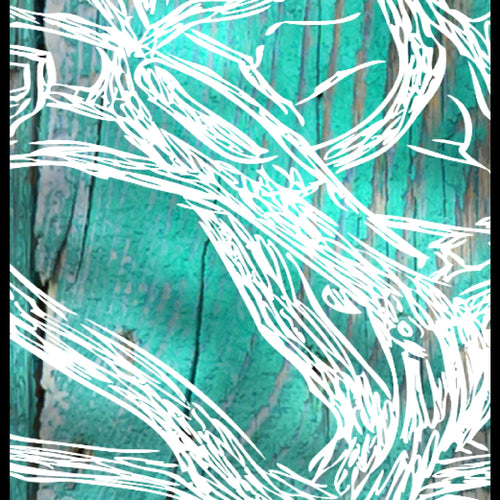 Runa Art Wandbild XXL Baum Abstrakt Wohnzimmer 200 x 80 cm Türkis Grau 5 Teilig - Made in Germany - 039955c