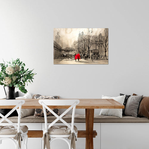 Runa Art Peinture Londres Moderne Tableau Decoration Murale - 100% Made In Germany - Résumé de la ville bleu Salle 009714b