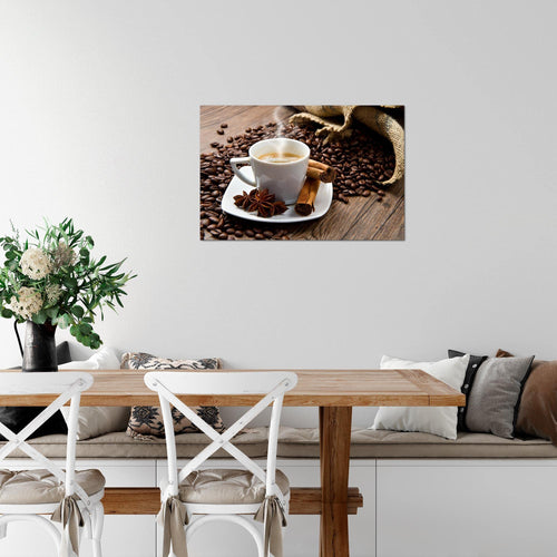 Runa Art Bild Küche Kaffee Modern Wandbilder Esszimmer Küchenbilder 1 Teilig - Made In Germany - Coffee Braun Flur 501815a