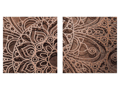 Runa Art Bild XXL 4 Teilig Mandala 200 x 100 cm Kunstdruck auf Vlies Leinwand Wanddeko Wohnzimmer Schlafzimmer 101241c