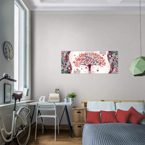 Runa Art Wandbild Landschaft 100 x 40 cm Modern Bild auf Vlies Leinwand Grün Wohnzimmer Schlafzimmer Büro Natur 004612a