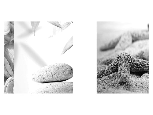 Runa Art - Bilder Love 120 x 40 cm 3 Teilig Wandbild auf Vlies Leinwand Herzstein Mehrteilig Modern 501633a