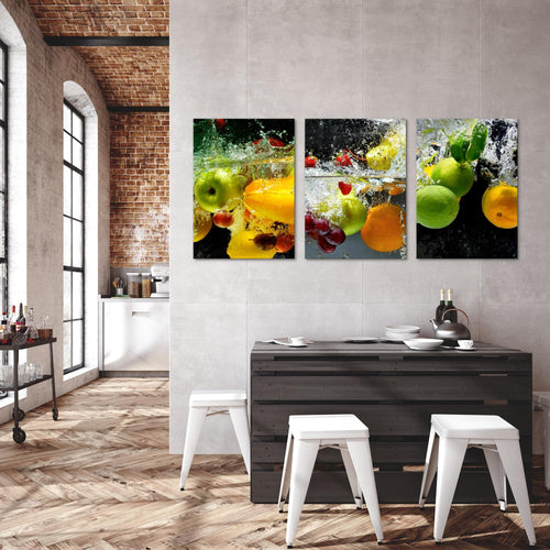 Novart AUFHÄNGFERTIG - Wandbilder Set XXL Küche Esszimmer Obst - Küchenbilder N000536a