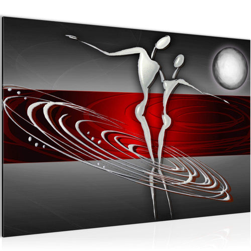 Runa Art Peinture Abstrait Moderne Tableau Decoration Murale - 100% Made In Germany - Diamant Gris Rouge Salle 020914a