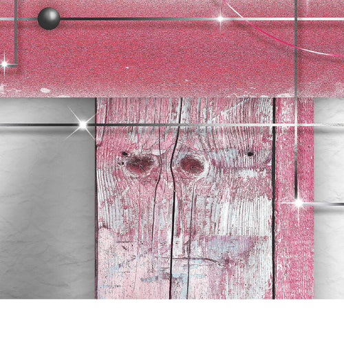 Runa Art Wandbilder Set XXL Abstrakt Wohnzimmer Grau Rosa Weiss 4 Teilig - Made in Germany - 107845b